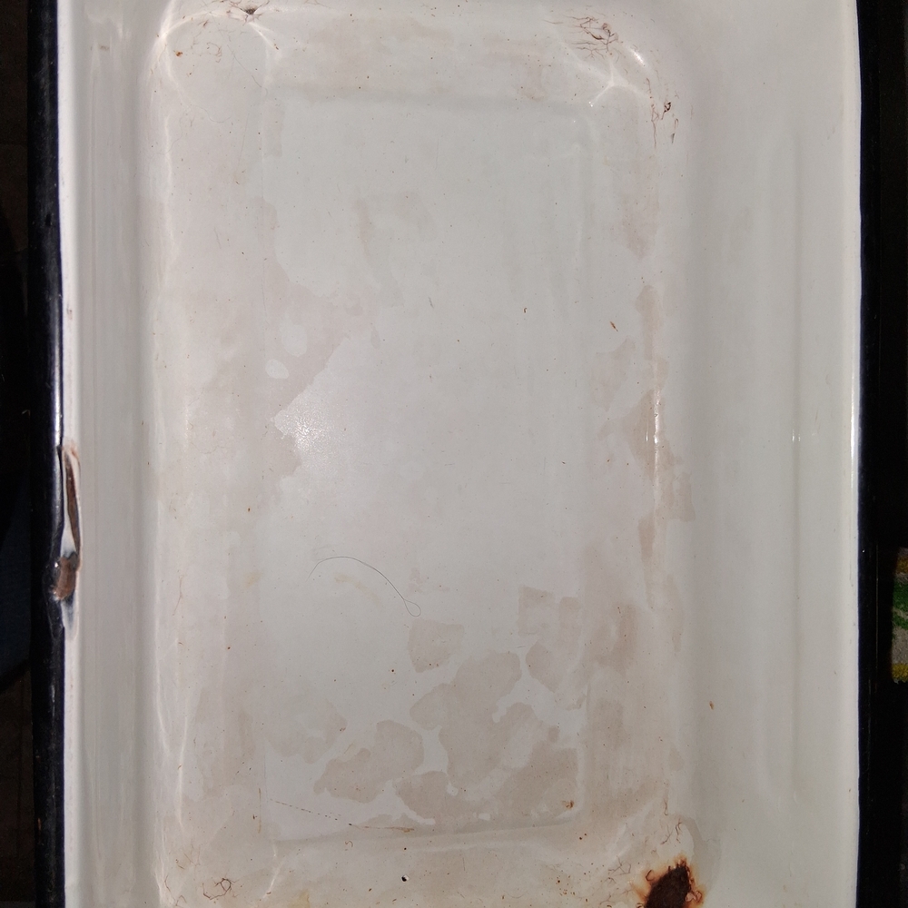 White Enamel Food Storage Container